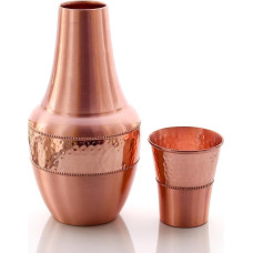 2activelife Gryno vario naktinė karafa su puodeliu, 1,4 l talpos, skirta ajurvedos sveikatai, vandens ąsotis namams, dovanoms, sportui ir jogai