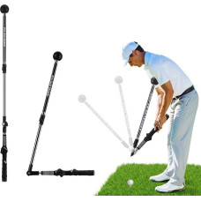 Golf Swing Training Aid, Adjustable Golf Alignment Stick, Foldable Golf Club Equipment Aids, Training Aids, Rocking Trainer for Beginners, Professional