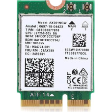 AX201 WiFi 6 kortelė | Dviejų dažnių Wi-Fi | 2,4 Gbps | CNVio2 M.2 Wifi kortelė kompiuteriui | Palaiko Bluetooth 5.2 | Reikalingas Intel 10+ kartos procesorius su Windows 10+ arba Linux | AX201NGW