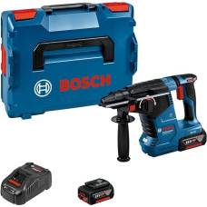 Bosch Professional GBH 18V-24 C Cordless Hammer Drill System (with SDS Plus, Includes 2x 5.0Ah Battery, Charger GAL 1880 CV, L-BOXX)