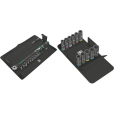 Wera 05075681001 05075681001 Click-Torque C 3 Set 2 dinamometrinių veržliarakčių rinkinys, 11 dalių ir 05004841001 8790 C Impaktor Deep Set 1, veržliarakčių rinkinys, 11 dalių, juodos spalvos