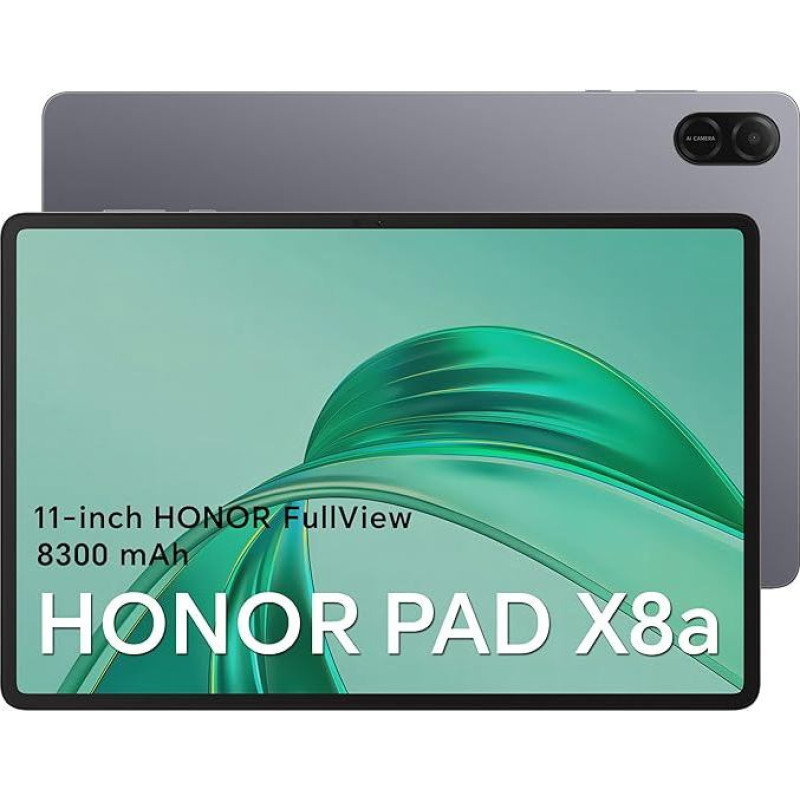 HONOR Pad X8a Tablet 11 Inch Android 14 + Bluetooth, WiFi, 128 GB/4 GB RAM Tablet with 4 Speakers, 90 Hz Eye Protection Display, 8300 mAh, Space Grey