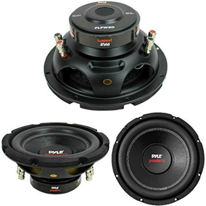 Žemų dažnių garsiakalbis Pyle PLPW8D DE 400 W RMS ir 800 W max 8 colių 20 cm 200 mm DVC Double Bobine 4 + 4 omų Puikus Rytų srautai Veža Portier Automobilis OU Pusė įvertintas Caiis SE SE