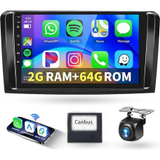 2G ir 64G podofo 9 colių automobilinis radijas Mercedes Benz GL ML klasei W164 ML280 ML350 ML500 X164 GL320 GL350 GL450 2005-2011 Carplay Android automobiliui Bluetooth FM/RDS su AHD galinio vaizdo kamera, WiFi/GPS