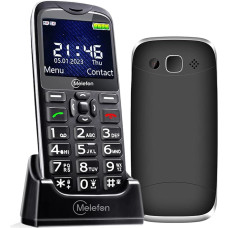 Melefon Mobile Phone for Seniors 4G/LTE Unlocked, Large Button, Robust, Large Speaker, CE Certified, 1600 mAh Battery, 4G Senior Mobile Phone with Charging Station