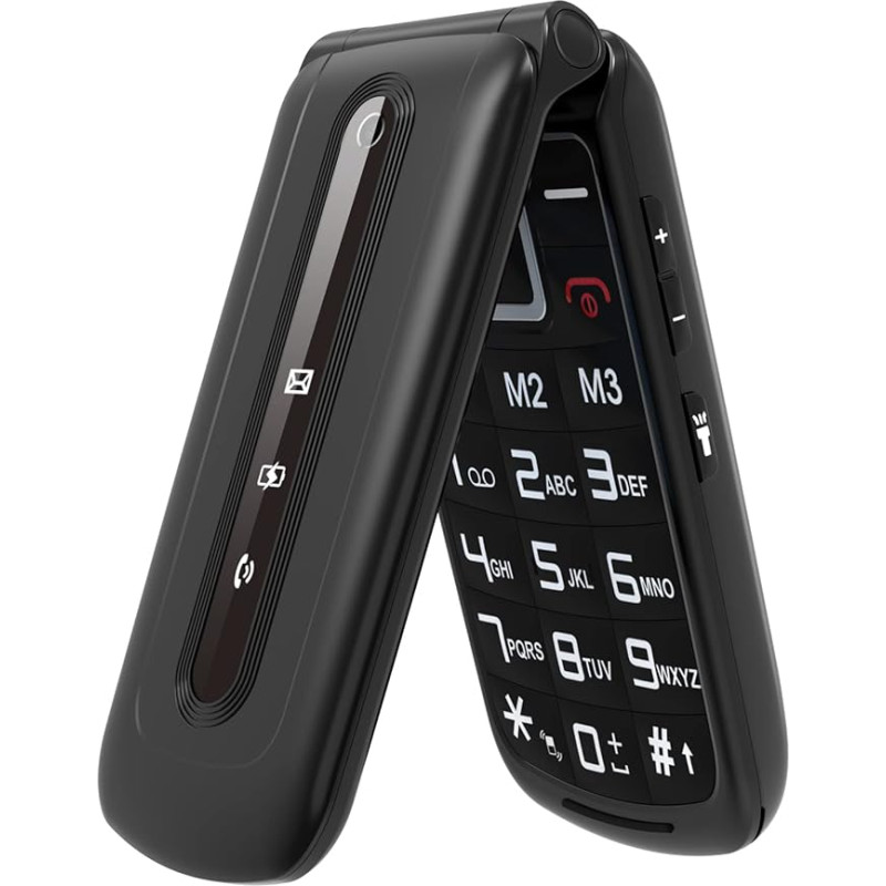 uleway Senior Mobile Phone Folding Mobile Phone with Large Buttons and No Contract, Dual SIM Pensioner GSM Mobile Phone with SOS Emergency Call Button Large Button Mobile Phone