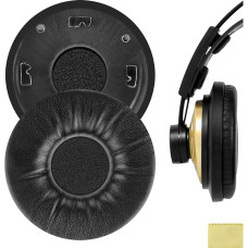 Geekria QuickFit Ersatz-Ohrpolster aus Protein-Leder für AKG K121, K121S, K141 MK II, K142 HD Kopfhörer, Headset, Ohrpolster, Reparaturteile (schwarz)