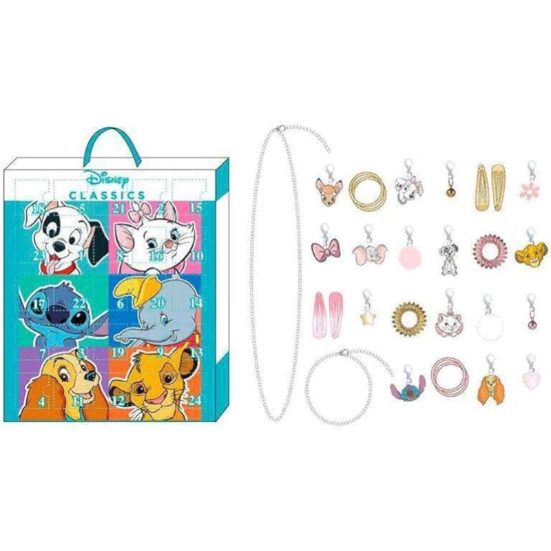 CERDÁ LIFE'S LITTLE MOMENTS - Calendario Adviento Bisutería con 24 Accesorios de Personajes Disney - Licencia Oficial Disney, Unica