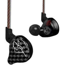 Yinyoo KZ ZST In-Ear-Kopfhörer, mit Balanced Armature- + Dynamic Hybrid Dual-Treibereinheit, HiFi-Bass-Headset BZW. - In-Ear-Kopfhörer Carbon no mic