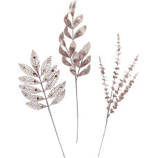 Artificial Christmas Branch Eucalyptus Leaf Branch with Glitter and Decorative Stones Branch Decorative Branch Christmas Decoration for Arrangements Christmas Wreath Advent Wreath Decoration Single