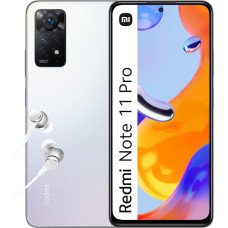 Xiaomi Redmi Note 11 Pro, Smartphone + Headphones, 6 + 128 GB Mobile Phone without Contract, 6.67 Inch 120 Hz FHD + AMOLED Display, 67 W Turbo Charge, 108 MP Camera, Polar White (DE Version, Amazon