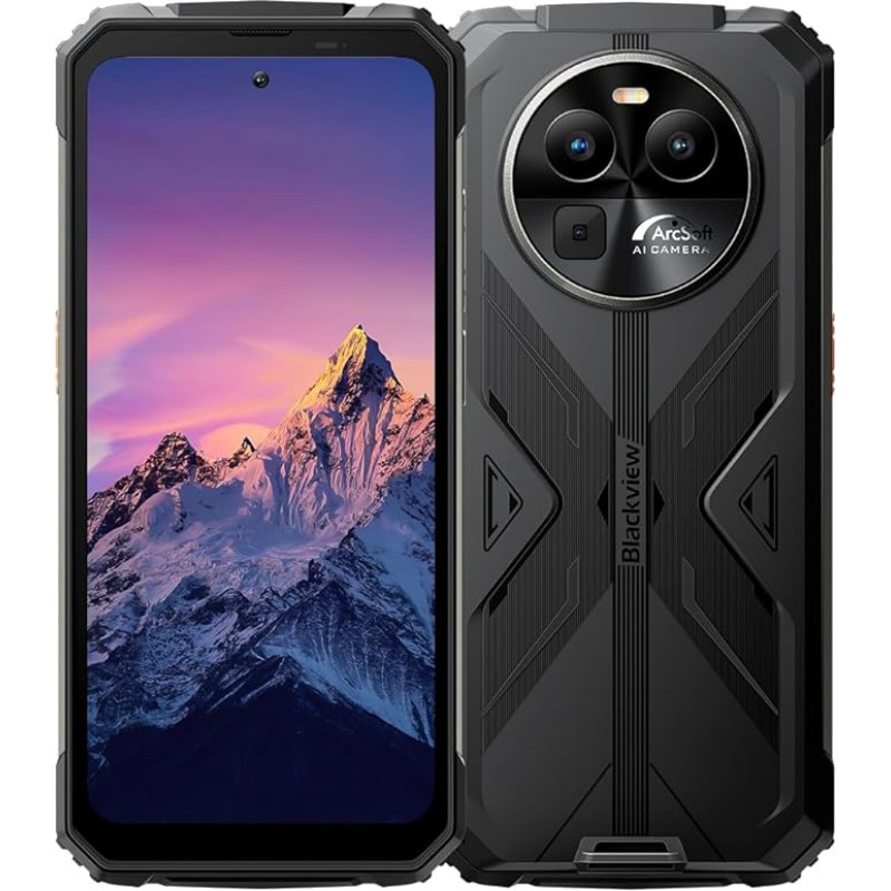 Blackview BV8100 Outdoor Smartphone without Contract, Dual LED Torches, 24GB + 256GB, 6.5 Inch 120Hz 2.4K FHD+, 50MP Camera, 8800mAh Battery, IP68 Android 14 Waterproof Robust Mobile Phone, GPS NFC