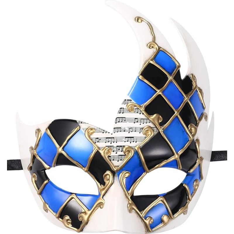 Cupimatch Masks Costume Men's Masquerade Mask: Masquerade Mask Vintage Venetian Check Concert Carnival Mask Festival Holiday Party Dress for Men