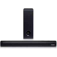 Blaupunkt LS 1825 Soundbar with Subwoofer 2.1, 60 Watt RMS, Wireless Bluetooth Device for Streaming, with Remote Control, TV Speaker with LED Display and Equalizer, Optical Audio Input, AUX-IN, HDMI