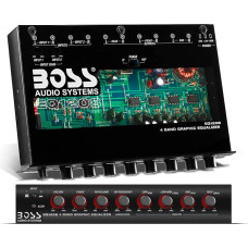 Boss Audio EQ1208 Verstärkter 4-Band-Equalizer mit Subwoofer-Steuerung