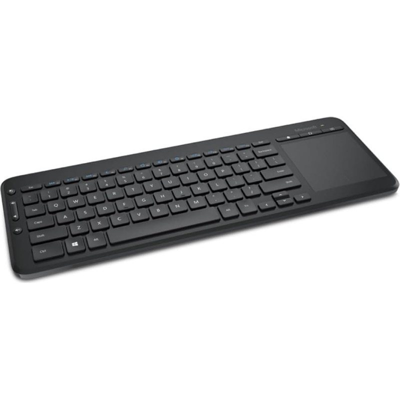 Microsoft All-in-One Media Keyboard (Keyboard with Trackpad, German QWERTZ Keyboard Layout, Black, Wireless)