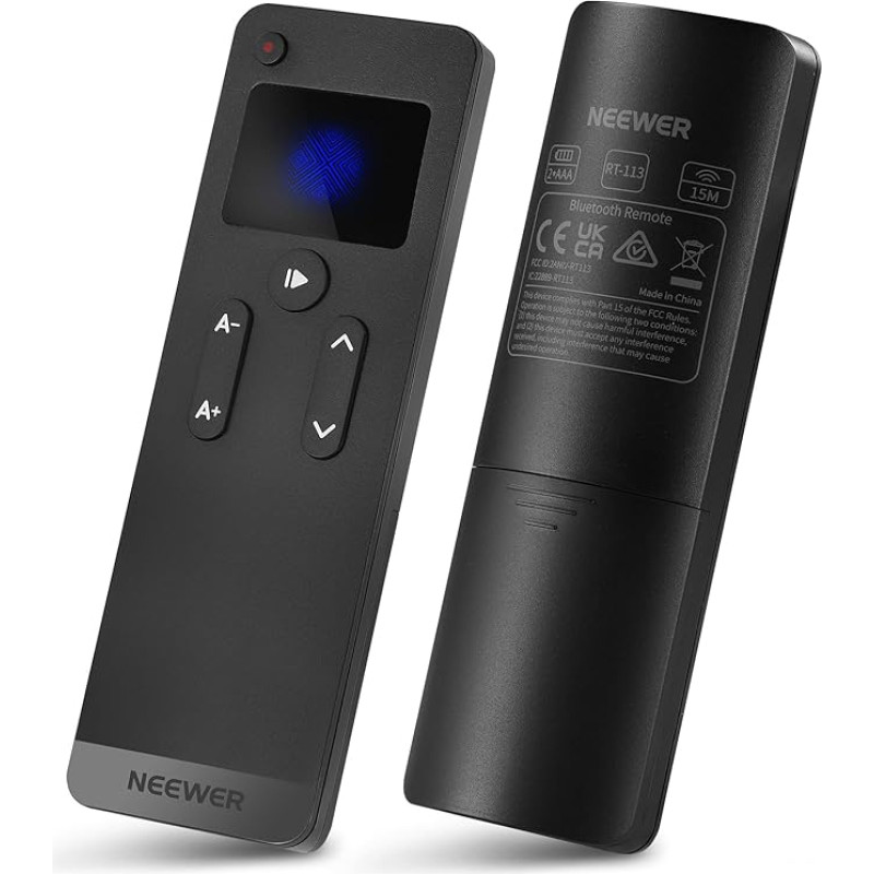 NEEWER RT113 Remote Control for NEEWER Teleprompter App, Updated with Direct Bluetooth Connection and Silent Button, Compatible with iOS Android Phone and Tablet for X17 II/X16/X12/X14 etc