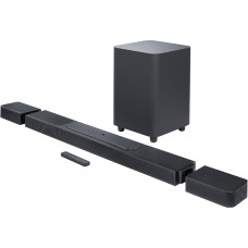 JBL Bar 1300 3D Home Entertainment Bar with 2 Removable Surround Sound Speakers and Wireless Subwoofer, Dolby Atmos and MultiBeam, Black