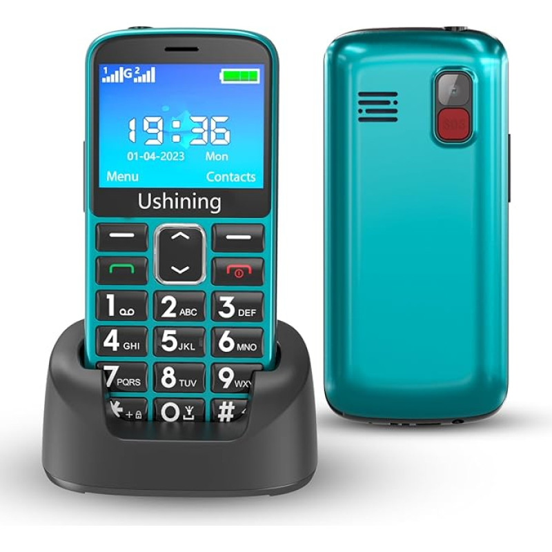 Tosaju 2g Senior Mobile Phone without Contract with Charging Station All Carriers Retirees Mobile Phone with Large Buttons for Seniors Large Button Mobile Phone Emergency Call Buttons Dual SIM 1000