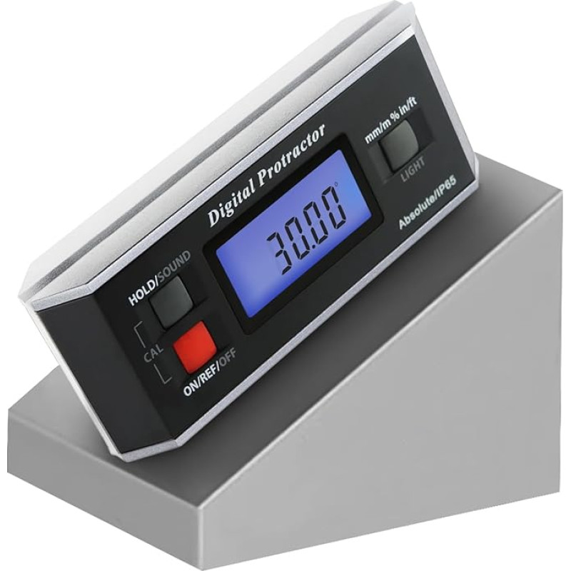 Skaitmeninis kampų ieškiklis Kampų ieškiklis Lygio matuoklis Lygintuvas Inklinometras Magnetinė V-duobė 0 ~ 360 laipsnių su foniniu apšvietimu