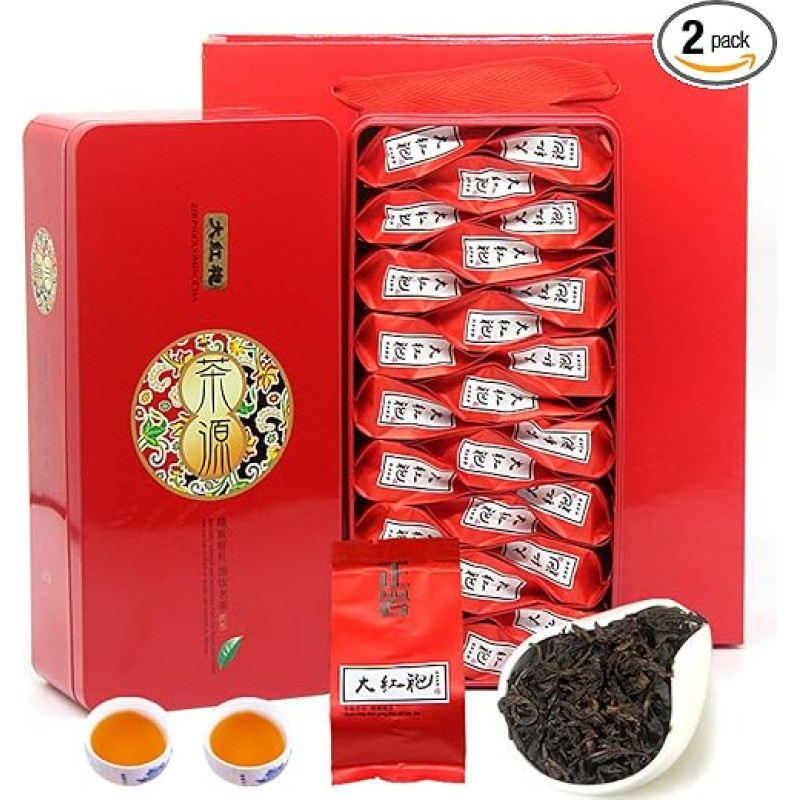 Da Hong Pao - Stipraus aromato didelė raudona suknelė 125 g (25 maišelių dėžutė) x 2 - Sodraus aromato arbata Oolong