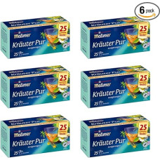 Meßmer Pure Herbs | 6 x Pure Herbs Value Pack | 150 Tea Bags | Herbal Tea | Gluten Free | Lactose Free | Vegan