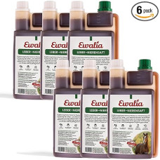 EWALIA Liver Kidney Juice - Vitalising Supplementary Feed for Horses, Support for Liver and Kidneys during Coat Change, Natural Detoxification Aid, 100% Pure Natural, 6 x 1 Litre
