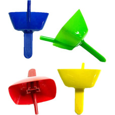 BRIOTA Pack of 4 Drip-Free Ice Lolly Holder, Ice Holder with Straw, Drip-Free Ice Holder, Ice Sticks Reusable, Drops Washable (Red, Blue, Yellow, Green)