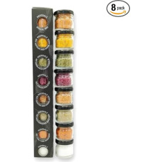 GLOSA MARINA Black Edition Gourmet Sea Salt from Mallorca The Ideal Spices Salt Set Gift 8 x 25 g