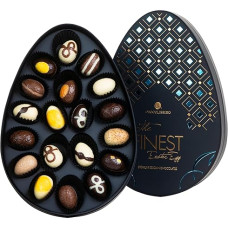 The Finest Easter Egg Blue - Velykų kiaušinio formos šokoladas - 19 rankų darbo velykinio kiaušinio formos šokolado saldainių - dovana - Velykos - šokoladas