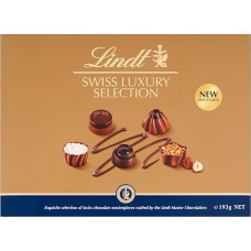 Lindt Swiss Luxury Selection - 19 Assorted Milk Boxes White and Dark Chocolate Medium 193g - Gift or Sharing Box - Birthday, Celebrations, Congratulations, Thank You