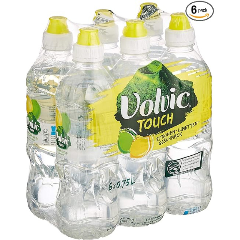 Volvic Fruit Lemon, Pack of 6, Disposable (6 x 750 ml)