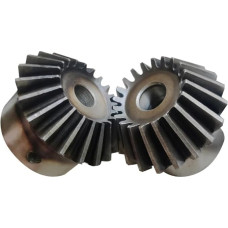 LMPVPDGADZ Kegelrad, 2 Stück, 1,5 m, 20 Zähne, Innenloch 6/8 mm, Zahnrad 45# Stahl, 90 Grad Eingriffswinkel, Stahlzahnräder, Schraubloch M5(8 mm, 22 vnt. 1,5 M 20 dantų)