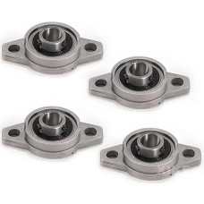 XiKe 4 Stück KFL003 Bohrung 17 mm Zinklegierung Stehlager mit Flansch, passend für 3D-Drucker, DIY, CNC-Maschinen, Roboter und lineare Bewegungssysteme.
