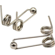 OUUOYSD Kleine Torsionsfeder, Torsionsfeder, 2 Stück 24–30 mm Lockenstab Ersatz Doppelrücklauf Torsionsfeder Haar Lockenstab Zubehör Drahtdurchmesser 1,2 mm