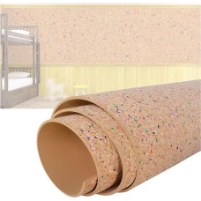 QNDUGJFER Korktafelrolle, Korktafelrolle für die Wand, natürliche Selbstklebende Korktafel, Kork-Pinnwand, Korkplatte, für Wanddekoration, Basteln, Message Vision Board (Farbe: Woody-8 mm, Größe: 1,2