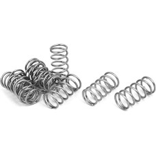 sourcingmap 1mmx10mmx20mm 304 nerūdijančio plieno suspaudimo spyruoklės sidabro spalvos 10 vnt.