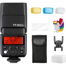 Godox TT350C Speedlite Camera Flash for Canon 2.4G Wireless X System 1/8000s TTL HSS Mini 2500mAh Lithium Battery 0.1~2.2s Recycle Time Gegehörena 5D Mark Ill 80D 7D 760D