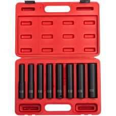 Sunex 2848 1/2 colio itin gilių SAE smūginių galvučių rinkinys, 6 taškų, Cr-Mo, nuo 1/2 colio iki 15/16 colio, 8 dalių