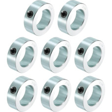 sourcing map 8-teiliges Set Schraubenmanschetten, 3,8 cm Bohrung, Karbonstahl, Schaftmanschetten, 5,1 cm Außendurchmesser, 11/16 Zoll Breite, Schlossachsenmanschette für Linearstangenwellenführung