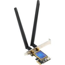 Lazmin112 PCIE WiFi kortelė, 2.4G 5G dviejų dažnių 1200Mb/s Bluetooth 4.0 PCIE WiFi kortelė, 2.4G 5G Dual Band Dual Frequency 1200Mb/s Bluetooth 4.0 PCIE WiFi Card Desktop Wireless Network Adapter for 7 8 10