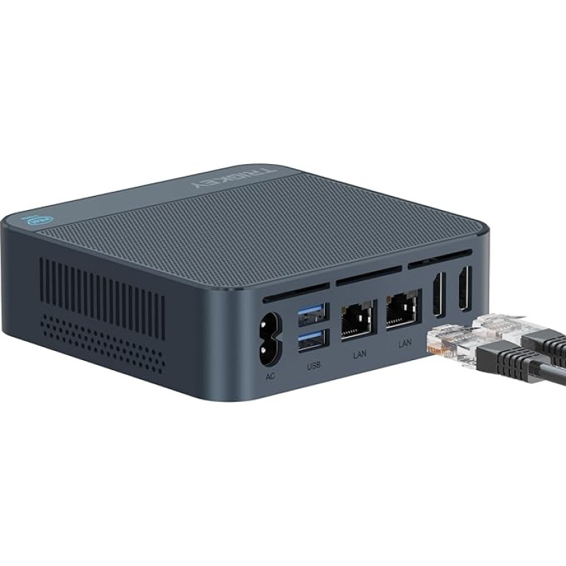 TRIGKEY New Twin Lake N150 Mini Host (up to 3.60GHz) PC 11 Pro, 16GB DDR4 500GB M.2 SATA SSD, Mini Desktop, Dual HDMI, Dual Network Ports, WiFi 5, BT 5.0, USB 3.2