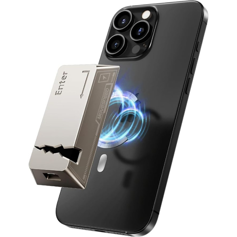 MOVE SPEED Portable SSD 1TB with Magnetic Function Up to 2,000MB/s, USB 3.2 Gen 2x2, Supports 4K ProRes HDR, Magnetic SSD External Hard Drive Works with Apple Find My