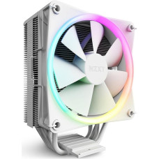 NZXT T120 RGB Air Cooler - RC-TR120-W1 - RGB CPU Air Cooler - 120 mm RGB Fan - Direct Contact Technology - 4 Copper Heatpipes - Optional 2 Fans Possible - Suitable for Intel and AMD Socket - White
