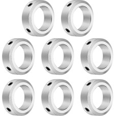 QUARKZMAN 8 dalių varžto apykaklės rinkinys, 25 mm skylė, aliumininė veleno apykaklė, 38 mm išorinis skersmuo ir 12 mm storis, varžto spaustuko apykaklė, ribotuvo apykaklė, skirta linijinio strypo velenui nukreipti