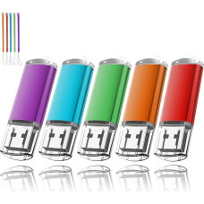 EASTBULL USB atmintinė 16 GB USB 3.0 Pakuotė iš 5 įvairiaspalvių atmintinių USB atmintinės Duomenų saugykla