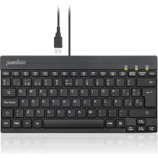 Perixx PERIBOARD-426 Low Profile Mini Keyboard with USB Cable, Black Spanish Configuration
