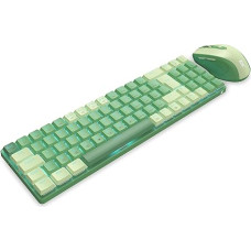 Redragon BS8772 Wireless Keyboard and Mouse Combination 75% 78 Keys 2.4GHz Wireless Low Profile Keyboard with Rechargeable Battery, Single Blue Backlight 2400 DPI Ergonomic Mouse