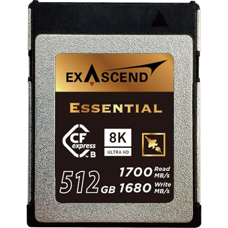 Exascend 512GB Essential CFExpress Card Type B up to 1700MB/s, Compatible with Canon, Nikon, Panasonic and Other Cameras