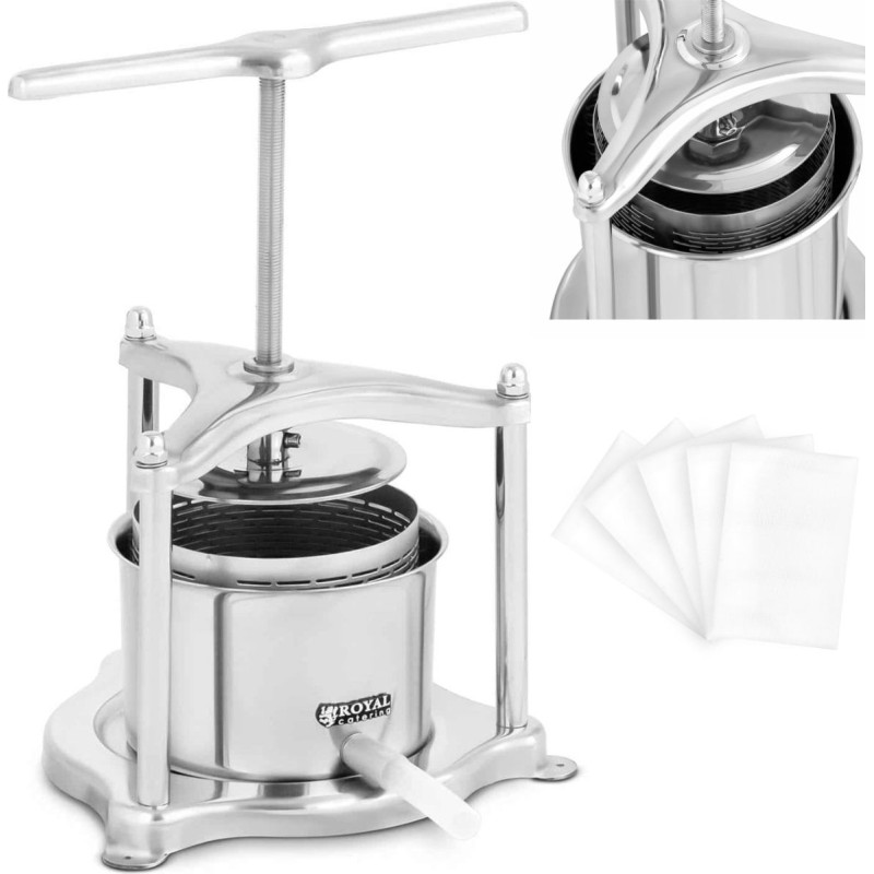 Royal Catering Vyno spaudimo sulčiaspaudė STAL 3 l + 5 maišeliai